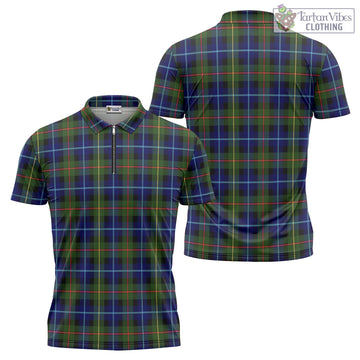 Smith Tartan Zipper Polo Shirt Unisex - Tartan Vibes Clothing