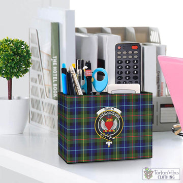 Smith Tartan Pen Holder with Family Crest One Size 5.9"(L)*2.7"(W)*4.3"(H) - Tartan Vibes Clothing