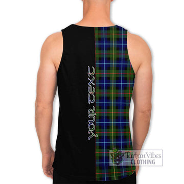 Smith Tartan Men's Tank Top with Family Crest and Half Of Me Style - Tartan Vibes Clothing
