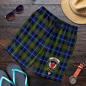 Smith Modern Tartan Mens Shorts with Family Crest