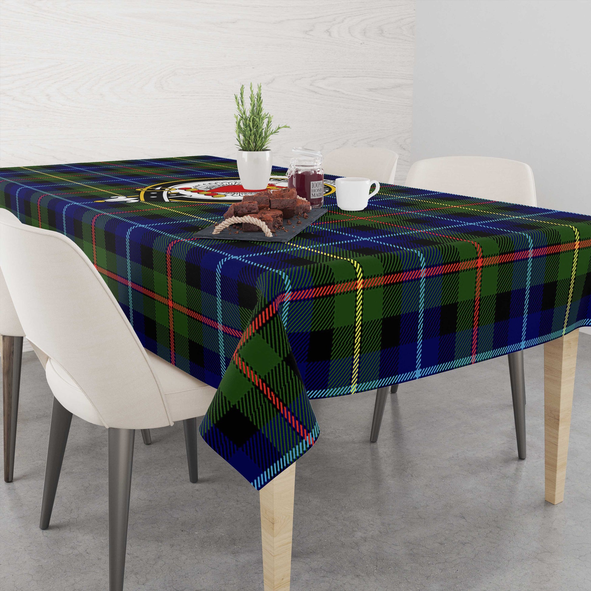Smith Tartan Tablecloth with Family Crest M 39.4"x59"(100x150cm) - Tartan Vibes Clothing