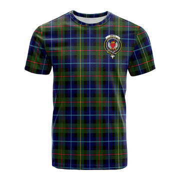 Smith Tartan T-Shirt with Family Crest