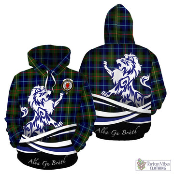 Smith Tartan Hoodie with Alba Gu Brath Regal Lion Emblem - Tartan Vibes Clothing