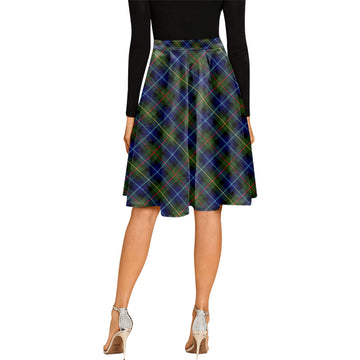 Smith Modern Tartan Melete Pleated Midi Skirt