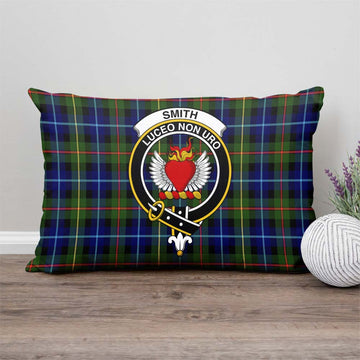 Smith Tartan Pillow Cover with Family Crest - Tartan Vibes Clothing