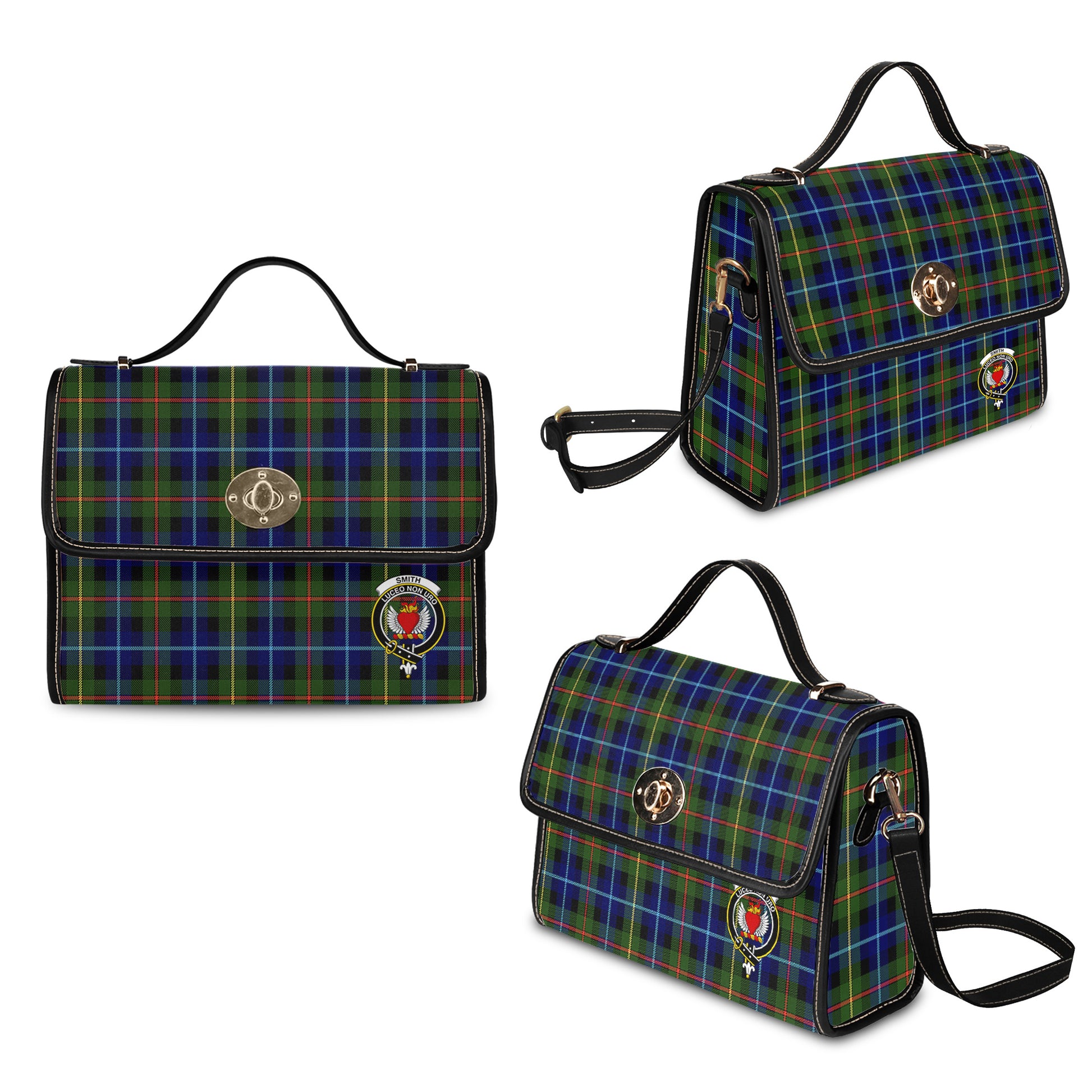 smith-modern-tartan-leather-strap-waterproof-canvas-bag-with-family-crest