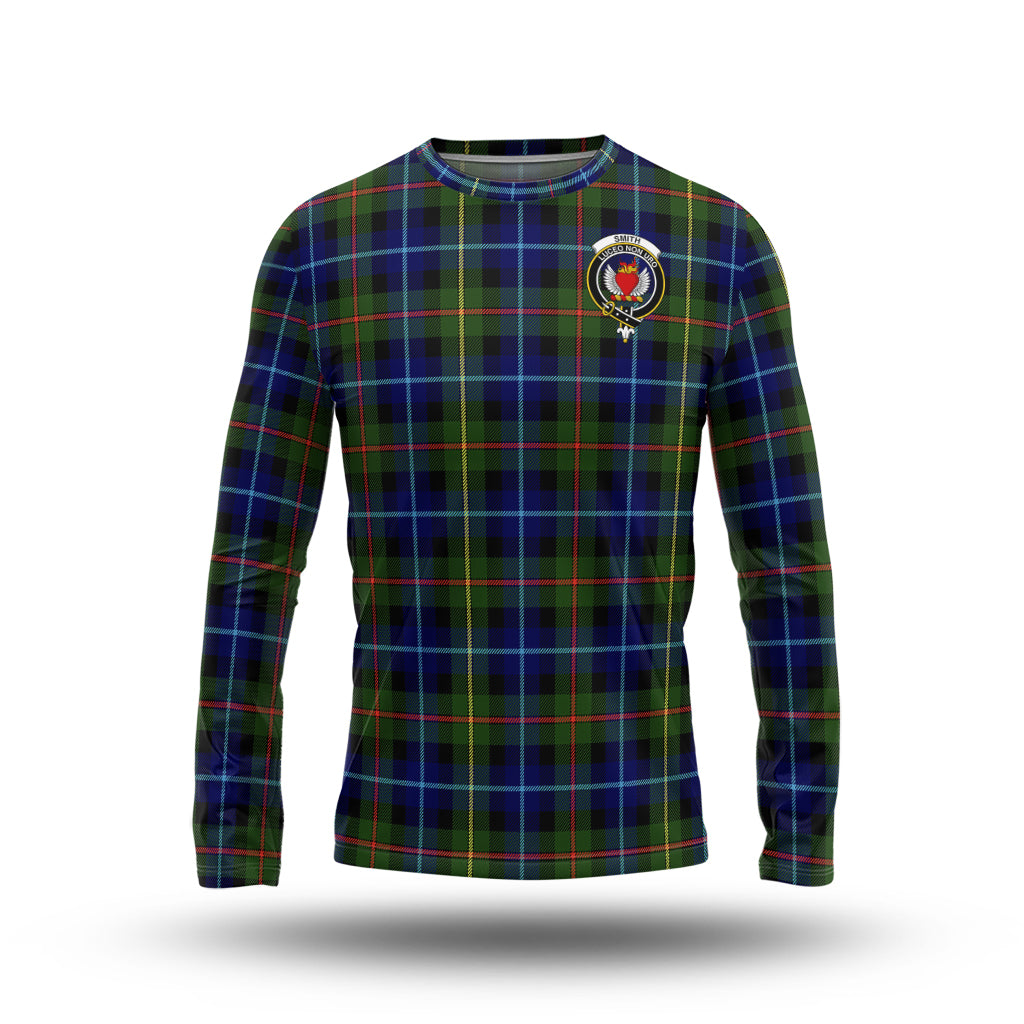 Smith Tartan Long Sleeve T-Shirt with Family Crest - Tartan Vibes Clothing
