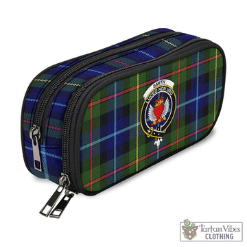 Smith Tartan Pen and Pencil Case with Family Crest - Tartan Vibes Clothing