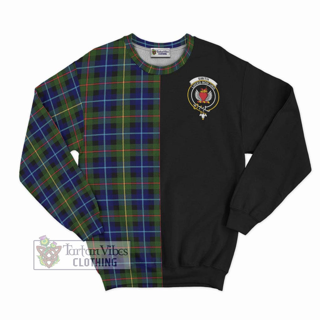 Smith Tartan Sweatshirt with Family Crest and Half Of Me Style - Tartan Vibes Clothing
