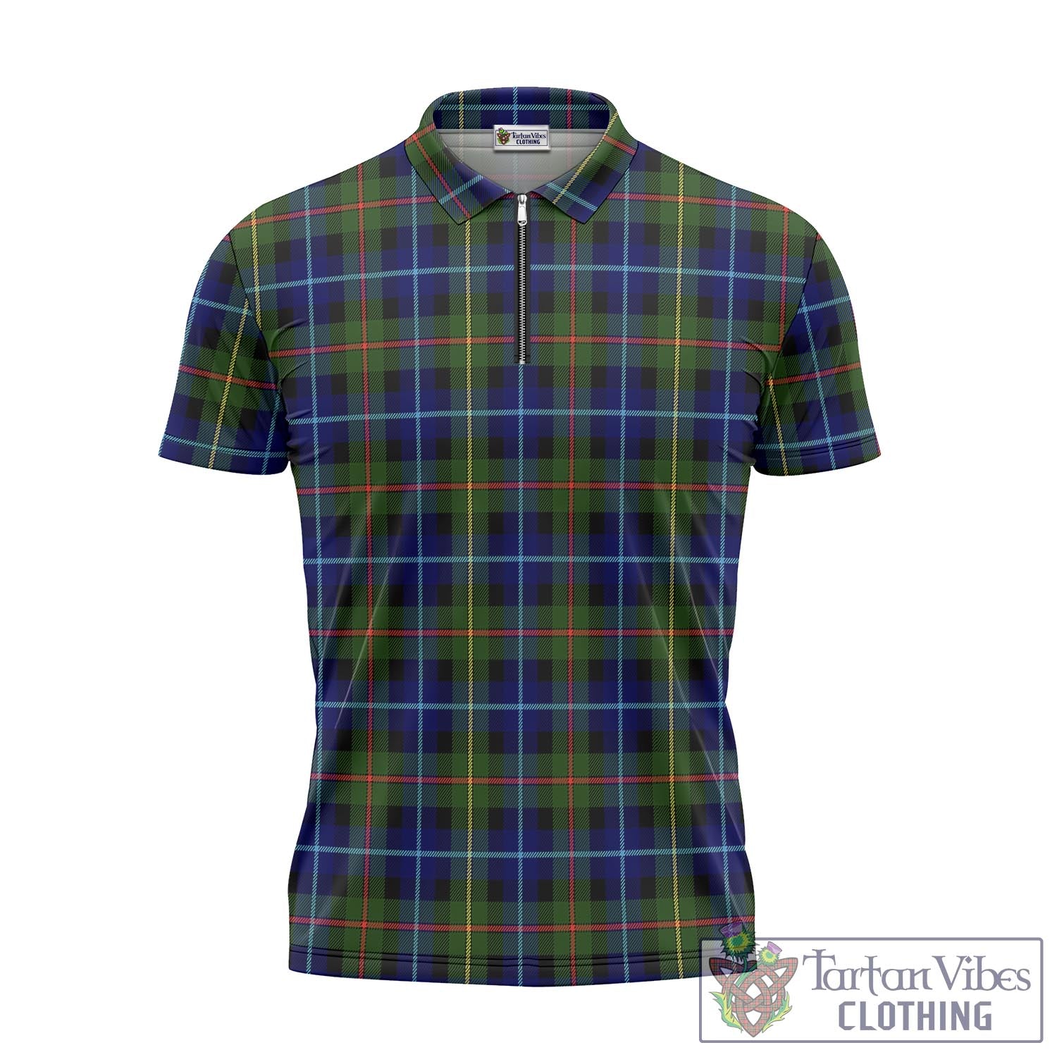 Smith Tartan Zipper Polo Shirt - Tartan Vibes Clothing