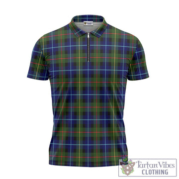 Smith Tartan Zipper Polo Shirt - Tartan Vibes Clothing