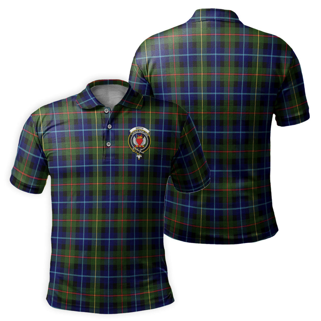 Smith Tartan Men's Polo Shirt with Family Crest - Tartan Vibes Clothing