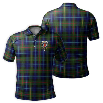 Smith Tartan Men's Polo Shirt with Family Crest
