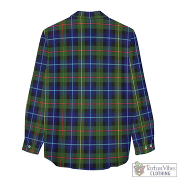 Smith Tartan Women's Casual Shirt with Family Crest - Tartan Vibes Clothing