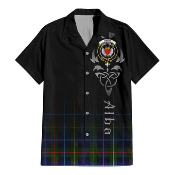 Smith Tartan Hawaiian Shirt Shirt Featuring Alba Gu Brath Family Crest Celtic Inspired - Tartan Vibes Clothing