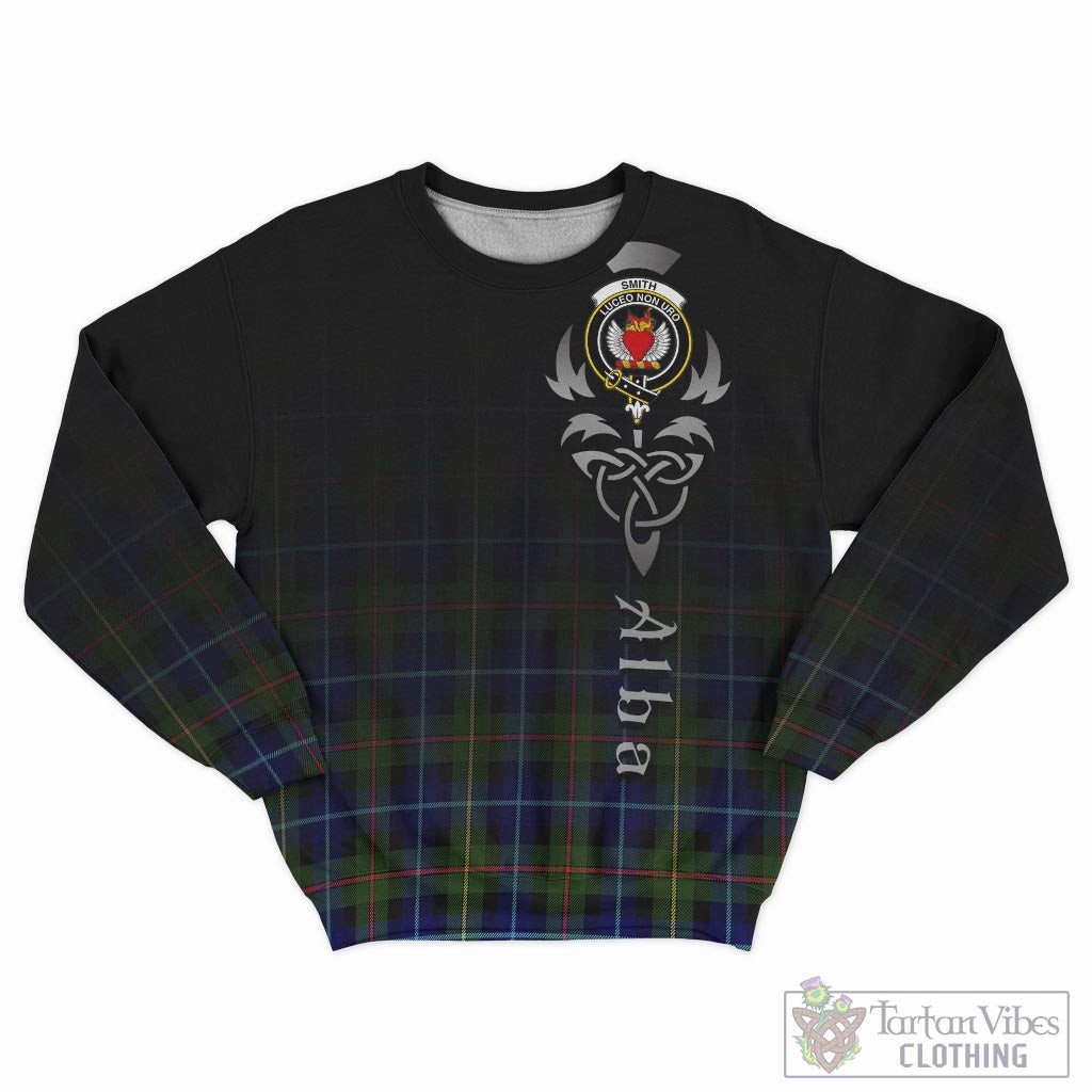 Smith Tartan Sweatshirt Featuring Alba Gu Brath Family Crest Celtic Inspired - Tartan Vibes Clothing