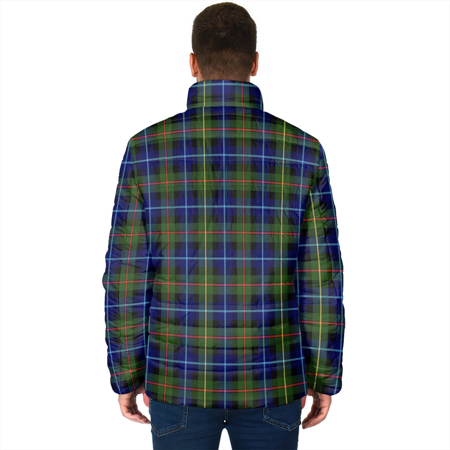 Smith Tartan Padded Jacket with Family Crest - Tartan Vibes Clothing