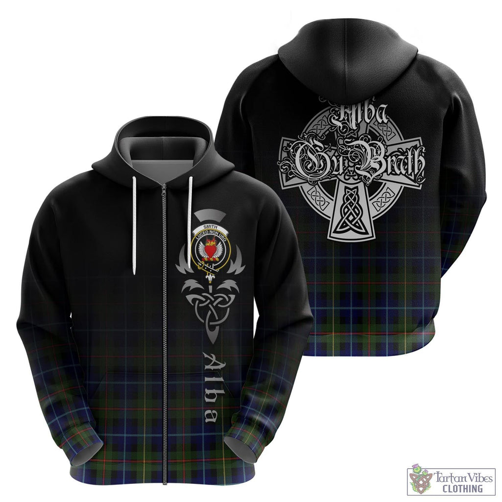 Smith Tartan Hoodie Featuring Alba Gu Brath Family Crest Celtic Inspired - Tartan Vibes Clothing