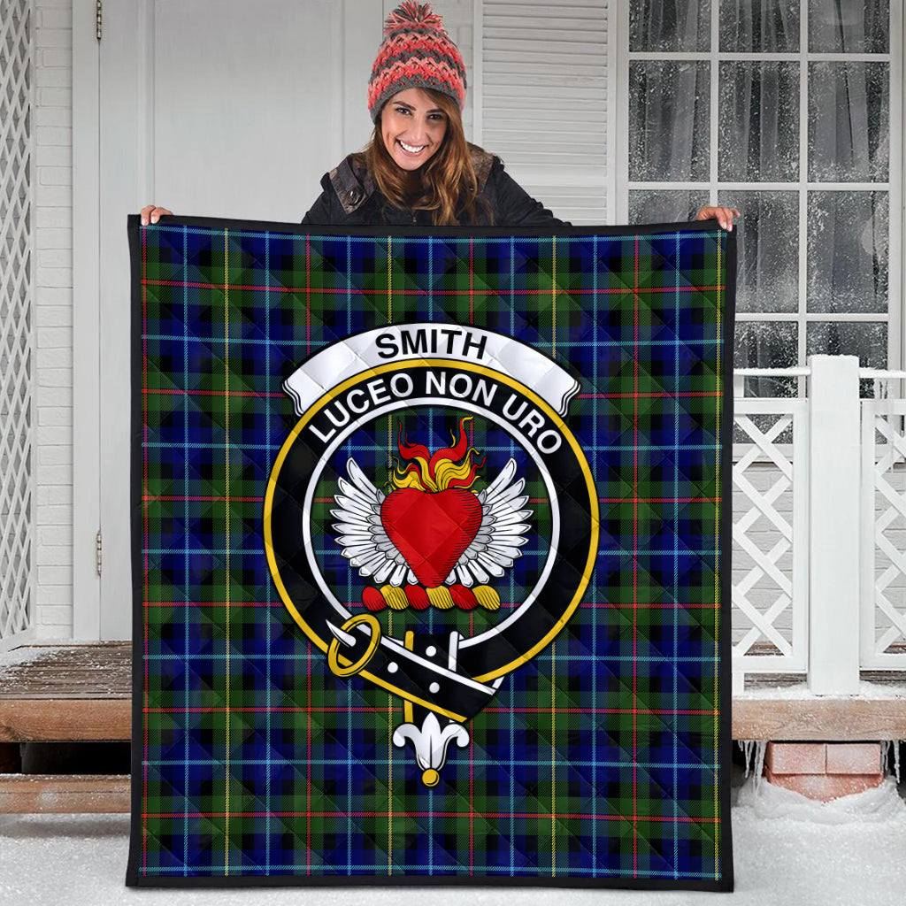 Scott Black White Modern Tartan Crest Premium Quilt - Gold Thistle Style main image 0