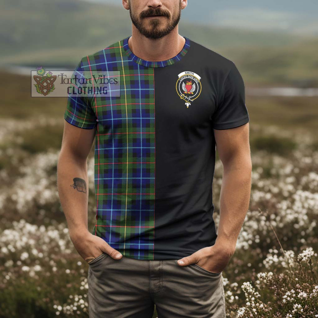 Smith Tartan T-Shirt with Family Crest and Half Of Me Style - Tartan Vibes Clothing