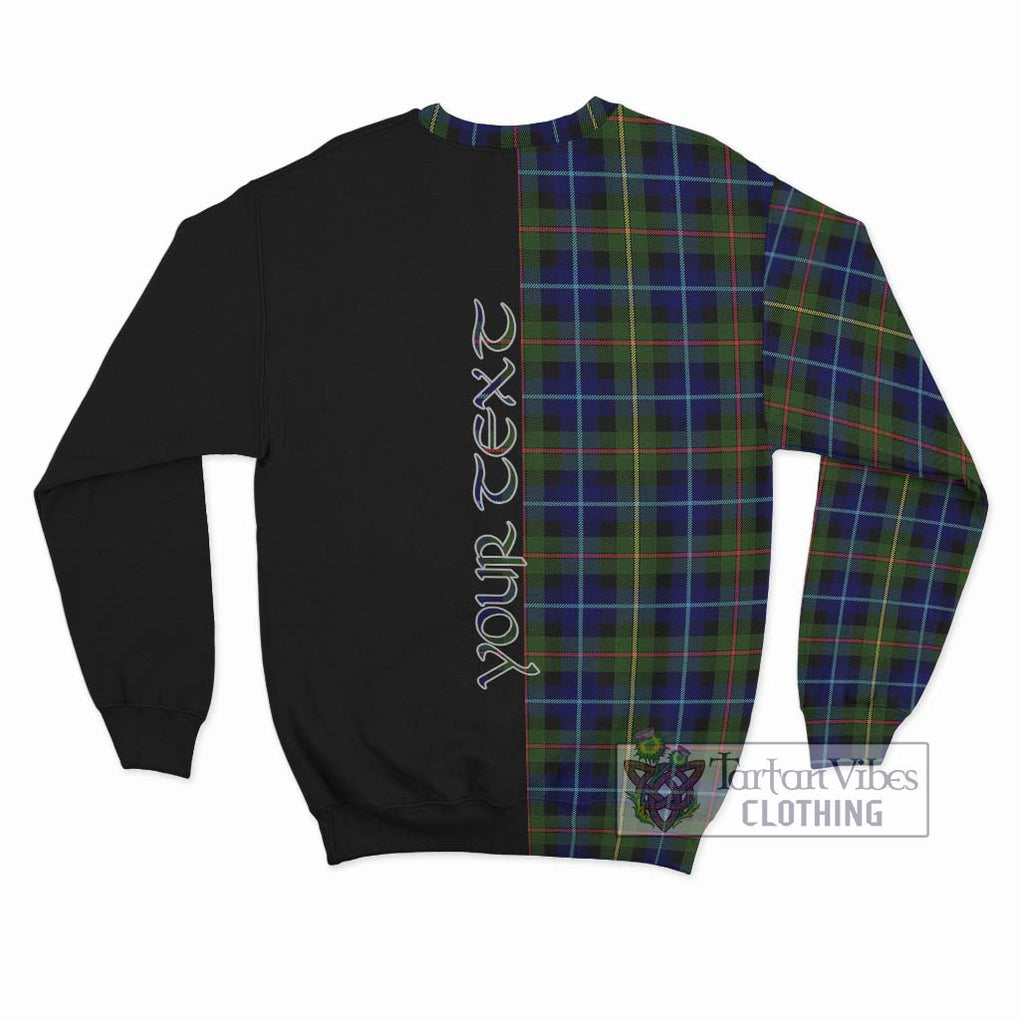 Smith Tartan Sweatshirt with Family Crest and Half Of Me Style - Tartan Vibes Clothing