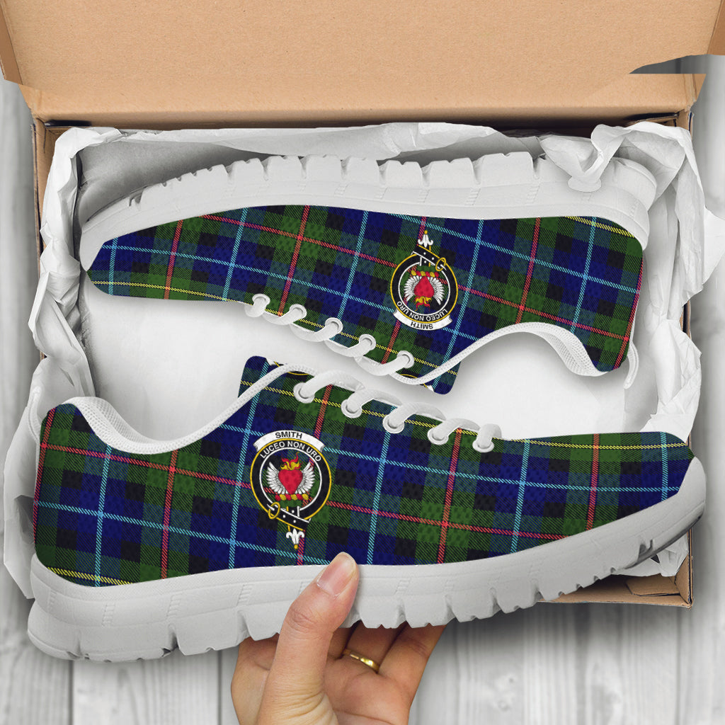 Smith Tartan Sneakers with Family Crest - Tartan Vibes Clothing