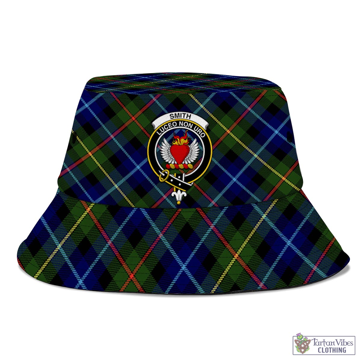 Tartan Vibes Clothing Smith Modern Tartan Bucket Hat with Family Crest