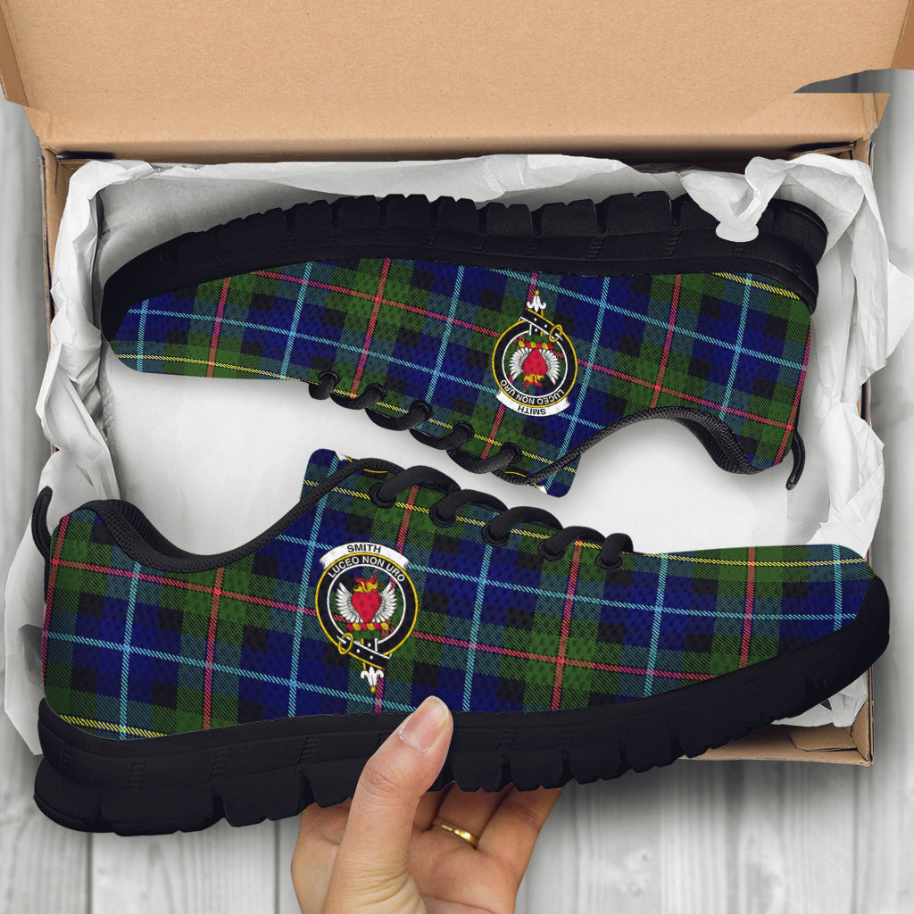 Smith Tartan Sneakers with Family Crest - Tartan Vibes Clothing