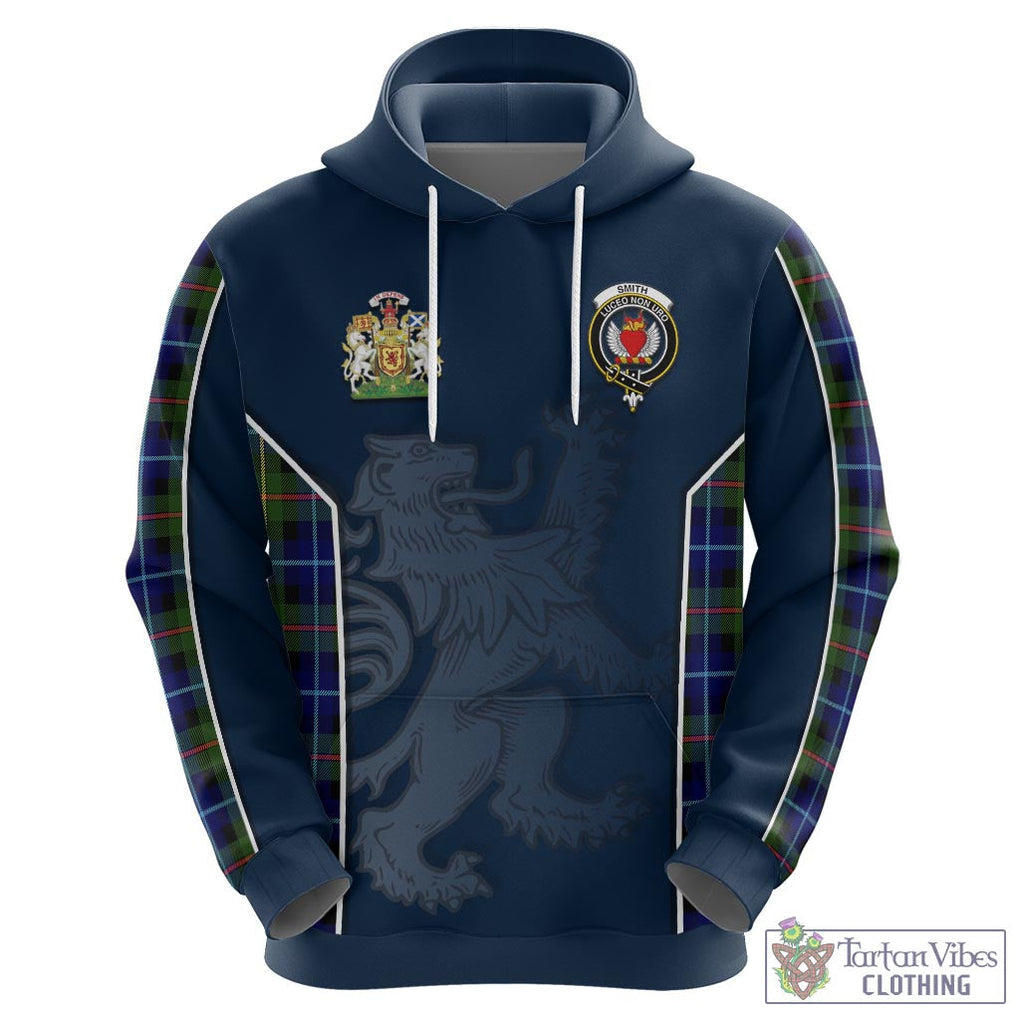Tartan Vibes Clothing Smith Modern Tartan Hoodie with Family Crest and Lion Rampant Vibes Sport Style