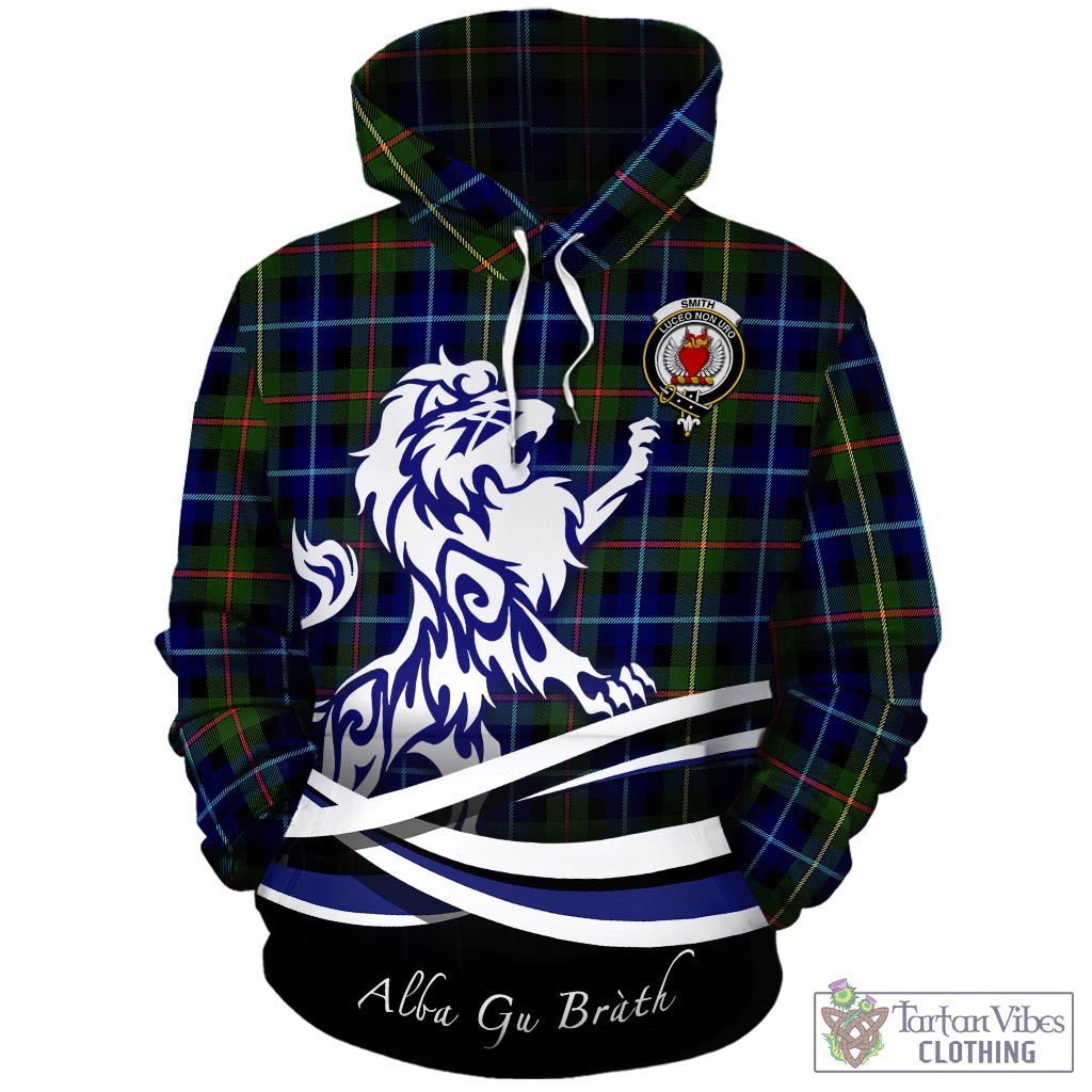 Smith Tartan Hoodie with Alba Gu Brath Regal Lion Emblem - Tartan Vibes Clothing
