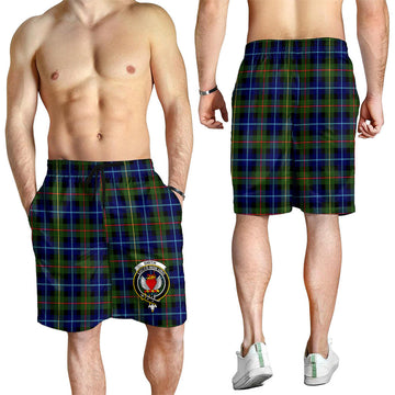 Smith Tartan Mens Shorts with Family Crest