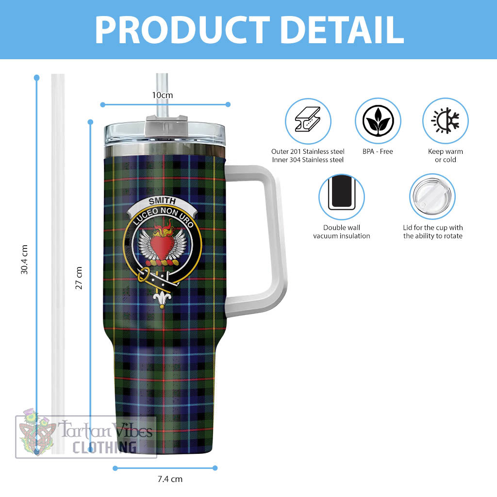 Smith Tartan Tumbler with Handle with Family Crest - Tartan Vibes Clothing