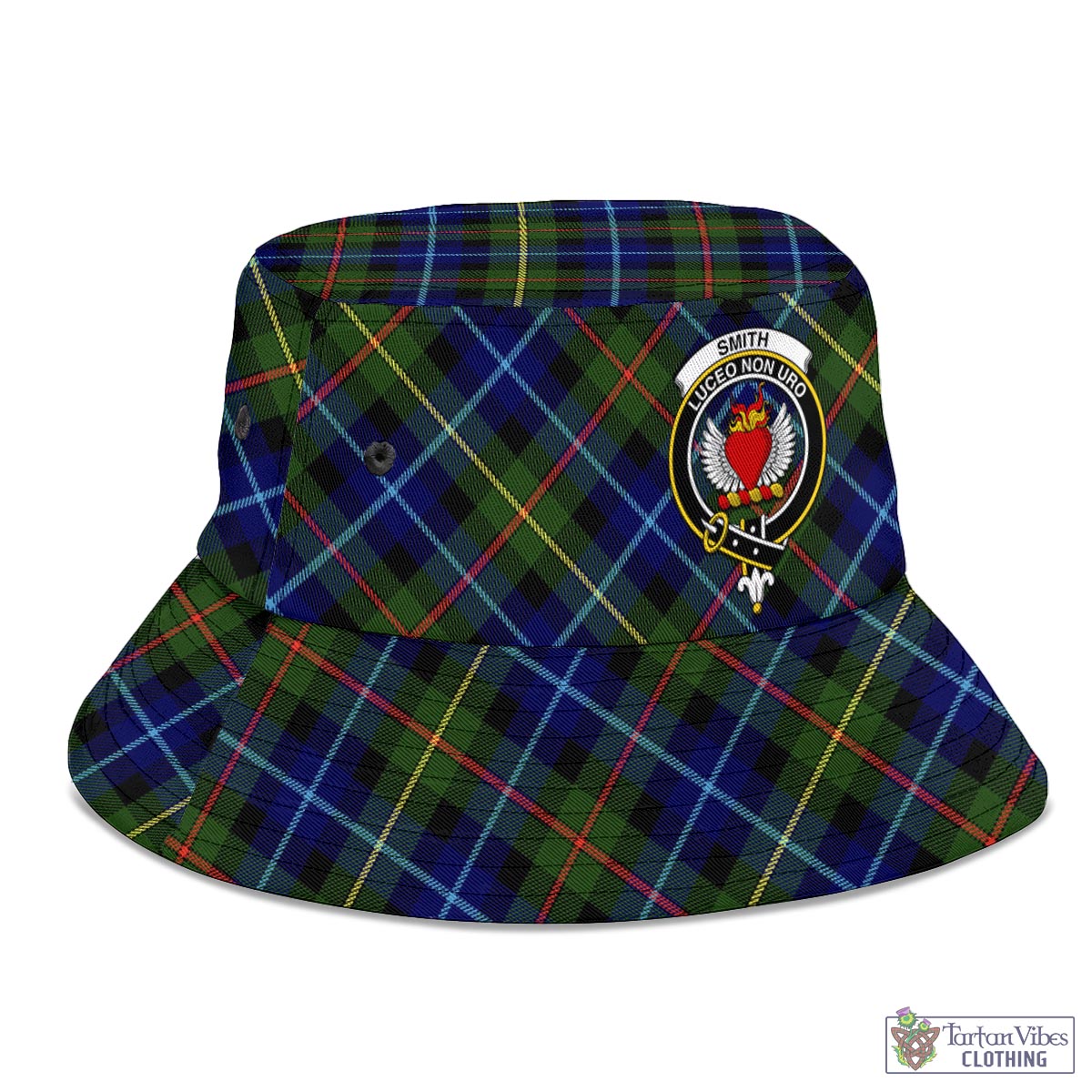 Tartan Vibes Clothing Smith Modern Tartan Bucket Hat with Family Crest