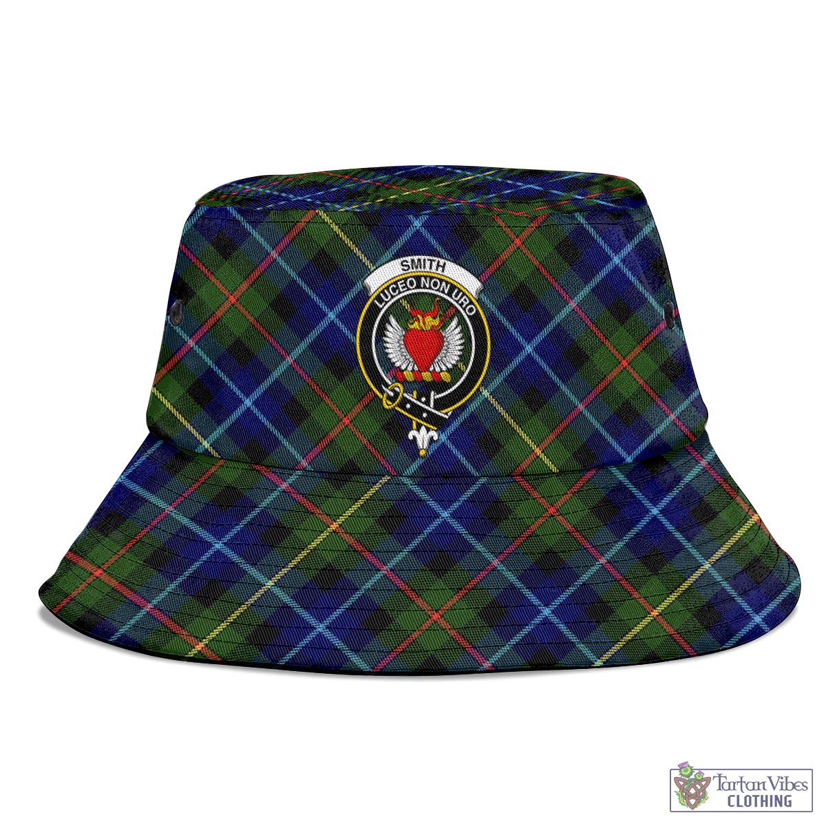 Tartan Vibes Clothing Smith Modern Tartan Bucket Hat with Family Crest