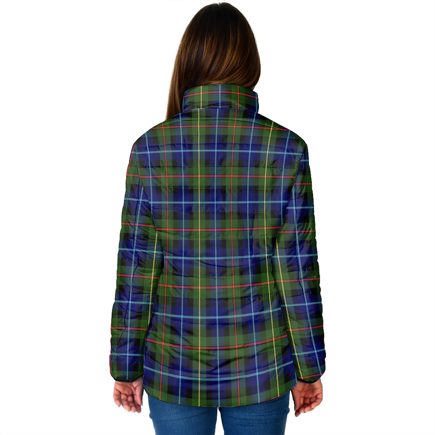Smith Tartan Padded Jacket with Family Crest - Tartan Vibes Clothing
