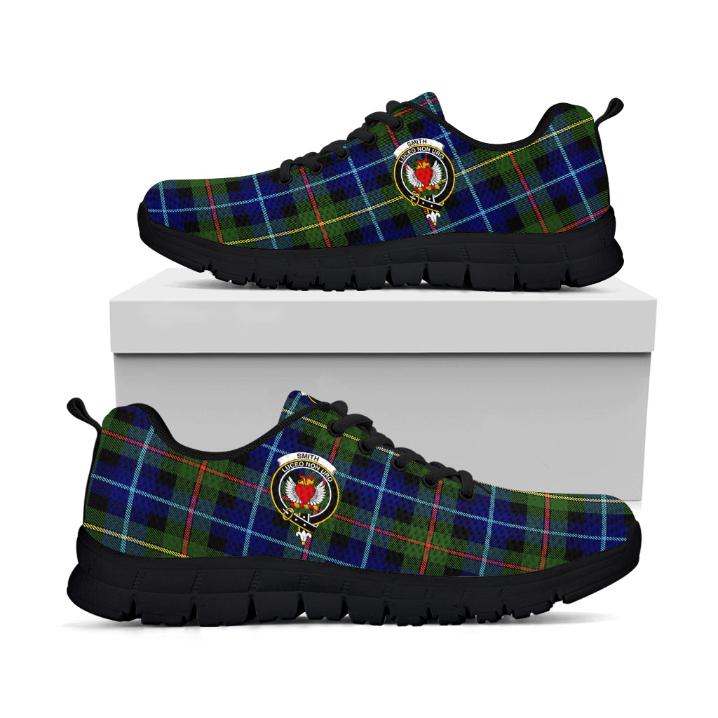 Smith Tartan Sneakers with Family Crest - Tartan Vibes Clothing