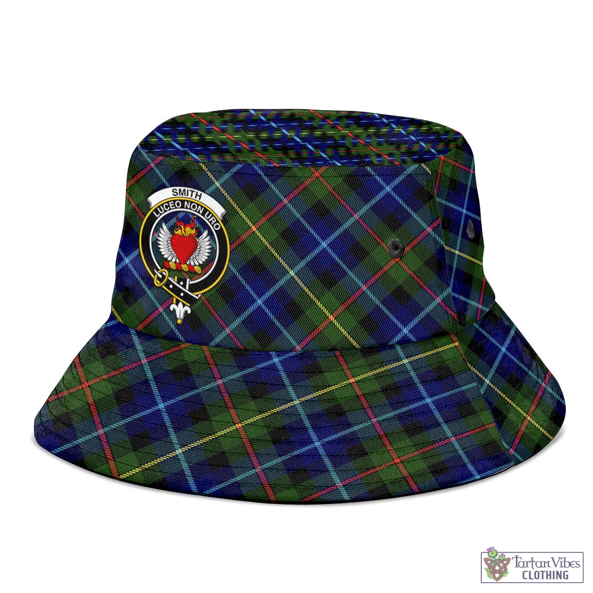 Tartan Vibes Clothing Smith Modern Tartan Bucket Hat with Family Crest