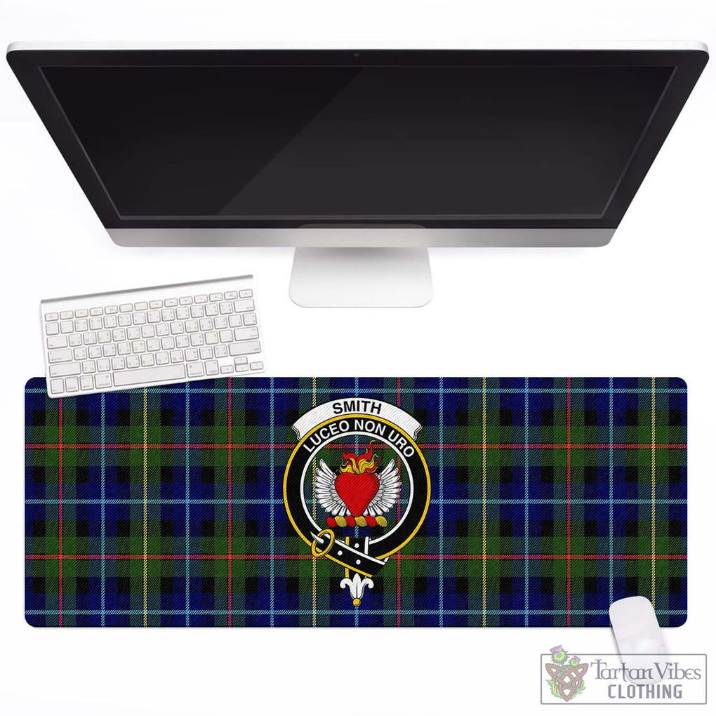 Tartan Vibes Clothing Smith Modern Tartan Mouse Pad with Family Crest