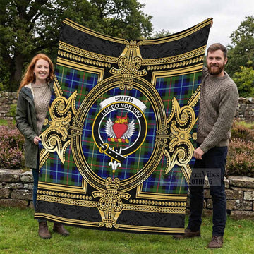 Smith Scottish Tartan Crest Blanket Royal Stylized