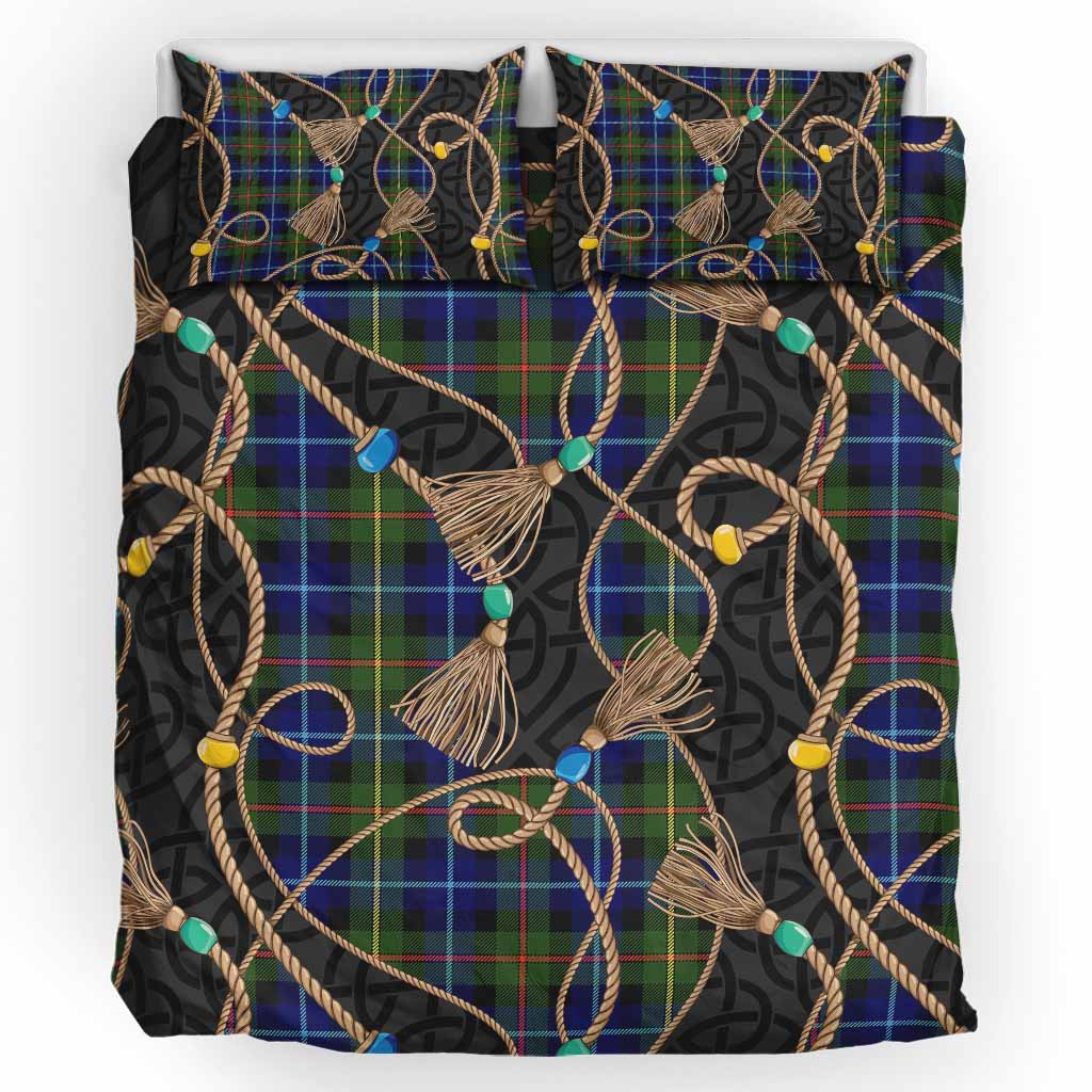 Smith Scottish Tartan Twisted Ropes Stylized Bedding Set UK Bedding Set UK King 91*87 inch - Tartan Vibes Clothing