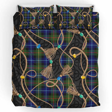 Smith Scottish Tartan Twisted Ropes Stylized Bedding Set UK Bedding Set UK King 91*87 inch - Tartan Vibes Clothing
