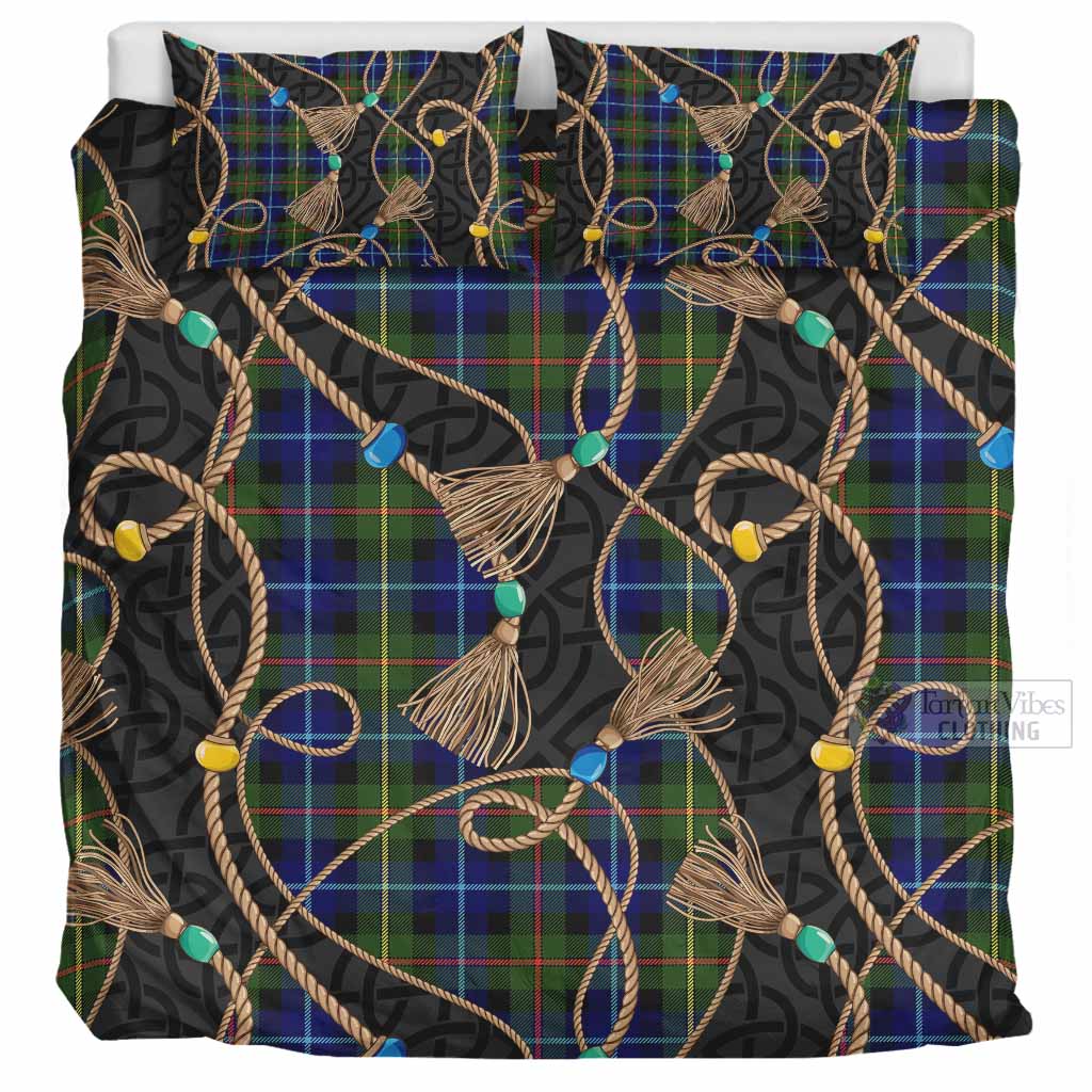 Smith Scottish Tartan Twisted Ropes Stylized Bedding Set UK Bedding Set UK Super King 104*94 inch - Tartan Vibes Clothing