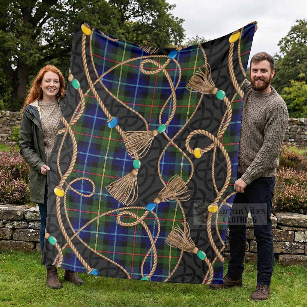 Smith Scottish Tartan Twisted Ropes Stylized Blanket - Tartan Vibes Clothing