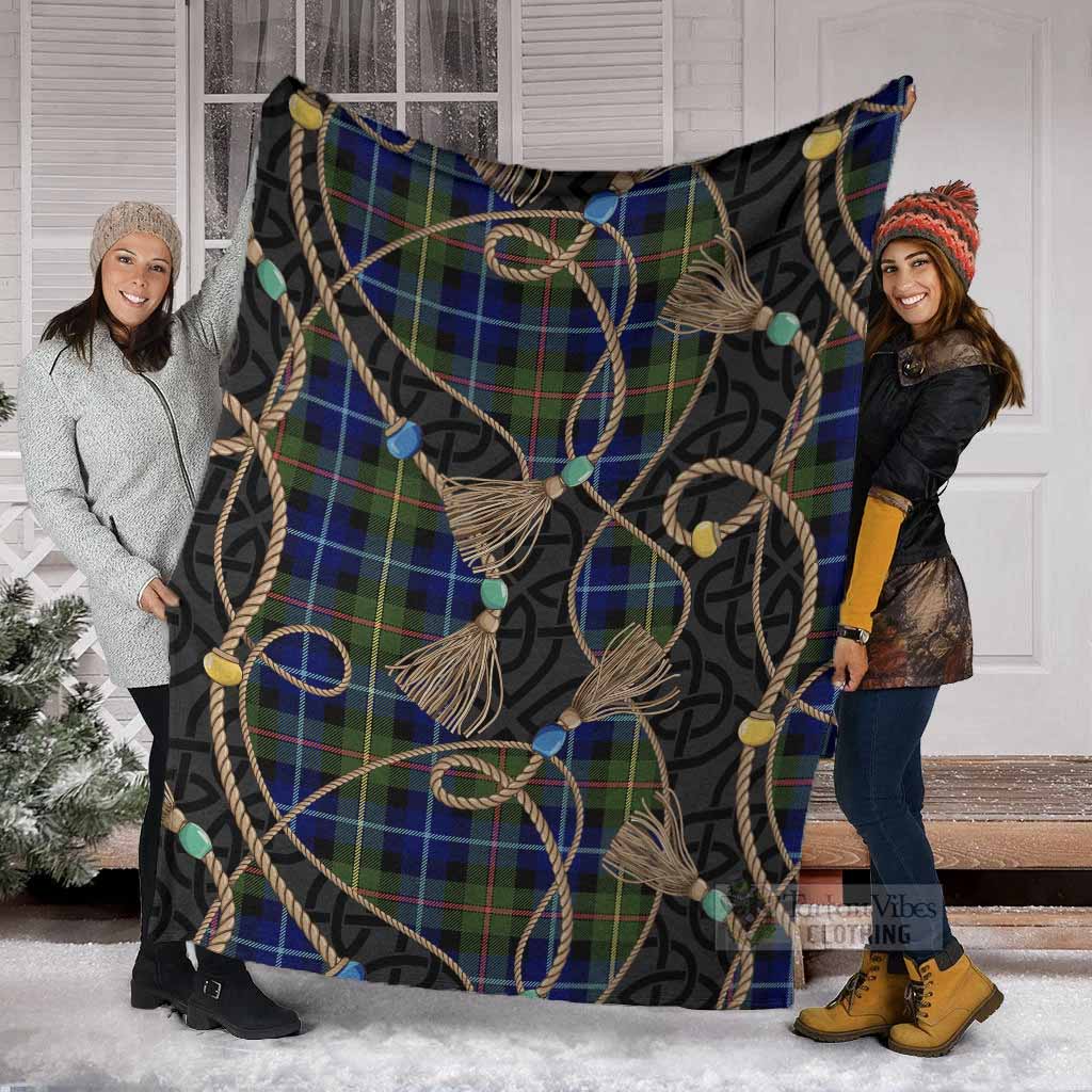 Smith Scottish Tartan Twisted Ropes Stylized Blanket - Tartan Vibes Clothing