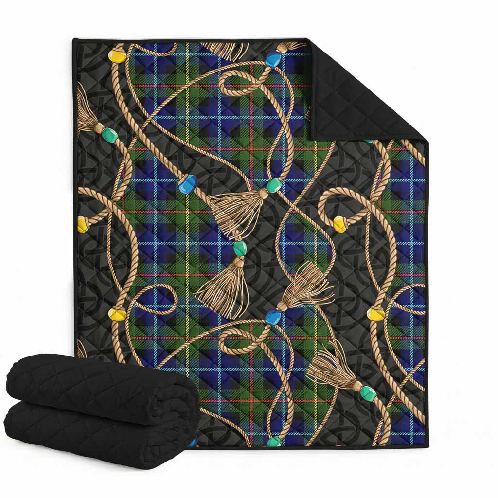 Smith Scottish Tartan Twisted Ropes Stylized Premium Quilt Super King Quilt 91" x 110" - Tartan Vibes Clothing