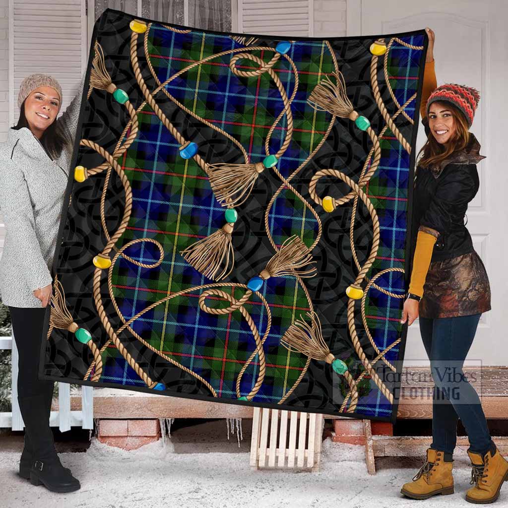 Smith Scottish Tartan Twisted Ropes Stylized Premium Quilt - Tartan Vibes Clothing