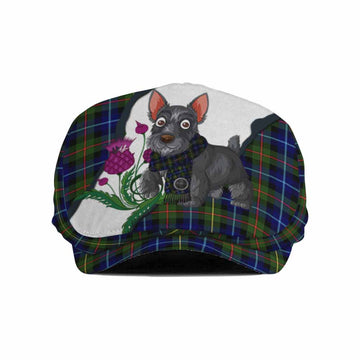 Smith Scottish Terrier Tartan Flat Cap, Jeff Cap Thistle Heritage Art