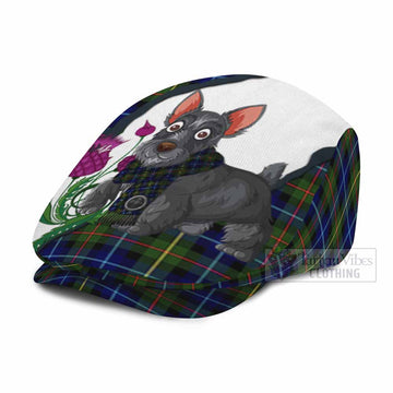 Smith Scottish Terrier Tartan Flat Cap, Jeff Cap Thistle Heritage Art