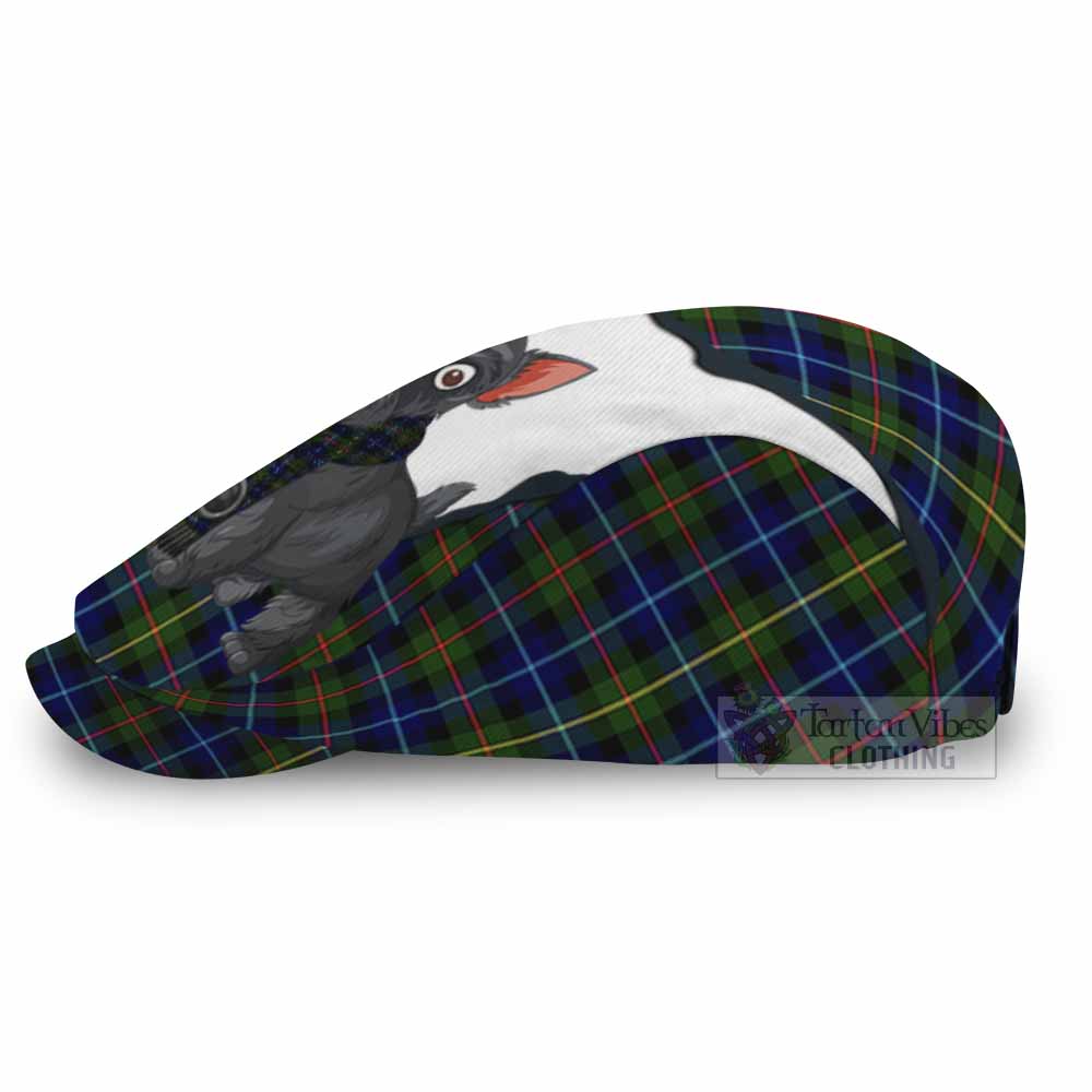 Smith Scottish Terrier Tartan Flat Cap, Jeff Cap Thistle Heritage Art - Tartan Vibes Clothing