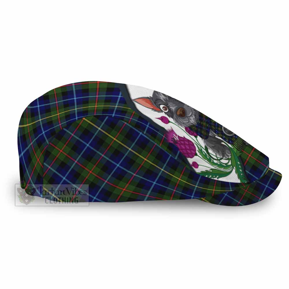 Smith Scottish Terrier Tartan Flat Cap, Jeff Cap Thistle Heritage Art - Tartan Vibes Clothing